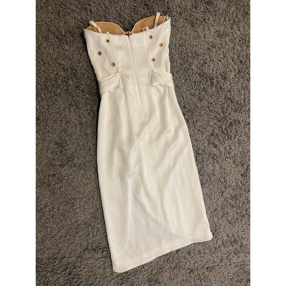 Jonathan Simkhai Chain Eyelet Bustier Midi Dress Size 4 $795.00 - Picture 13 of 16